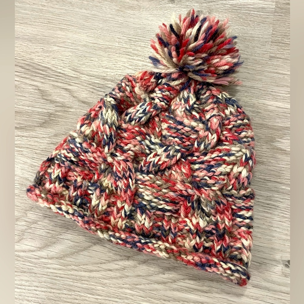 Red & Blue Knit Toque Adult O/S